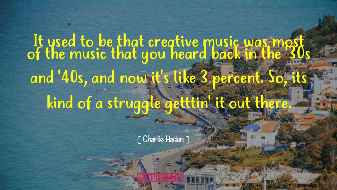 Creative Music quotes by Charlie Haden