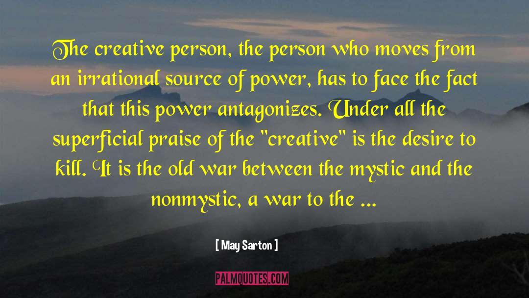 Creative Person quotes by May Sarton