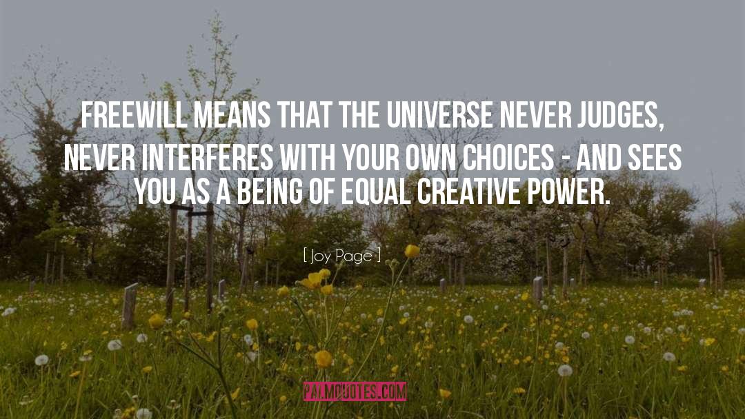 Creative Power quotes by Joy Page