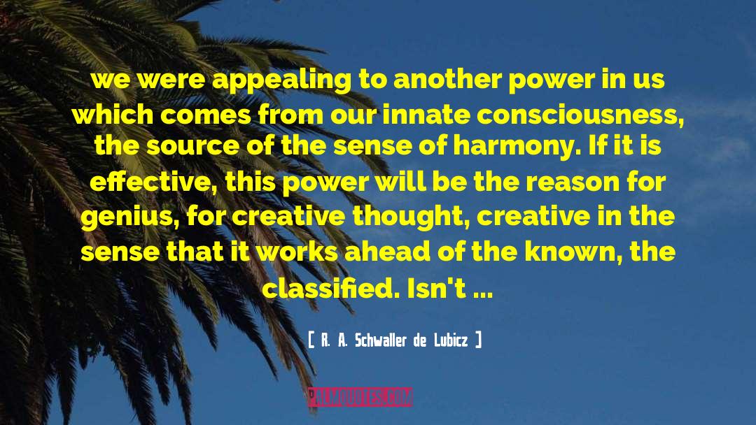 Creative Thought quotes by R. A. Schwaller De Lubicz