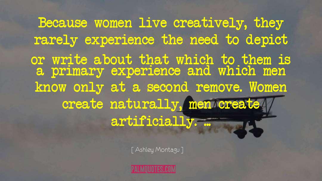 Creatively quotes by Ashley Montagu