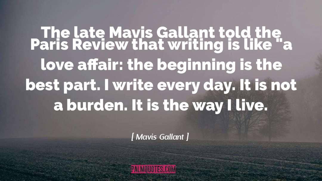 Creativity Paris Review quotes by Mavis Gallant
