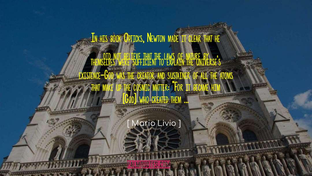 Creator God quotes by Mario Livio