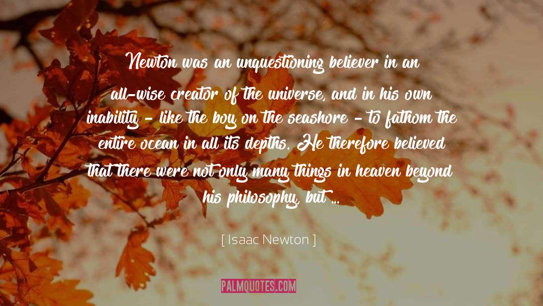 Creator Of The Universe quotes by Isaac Newton