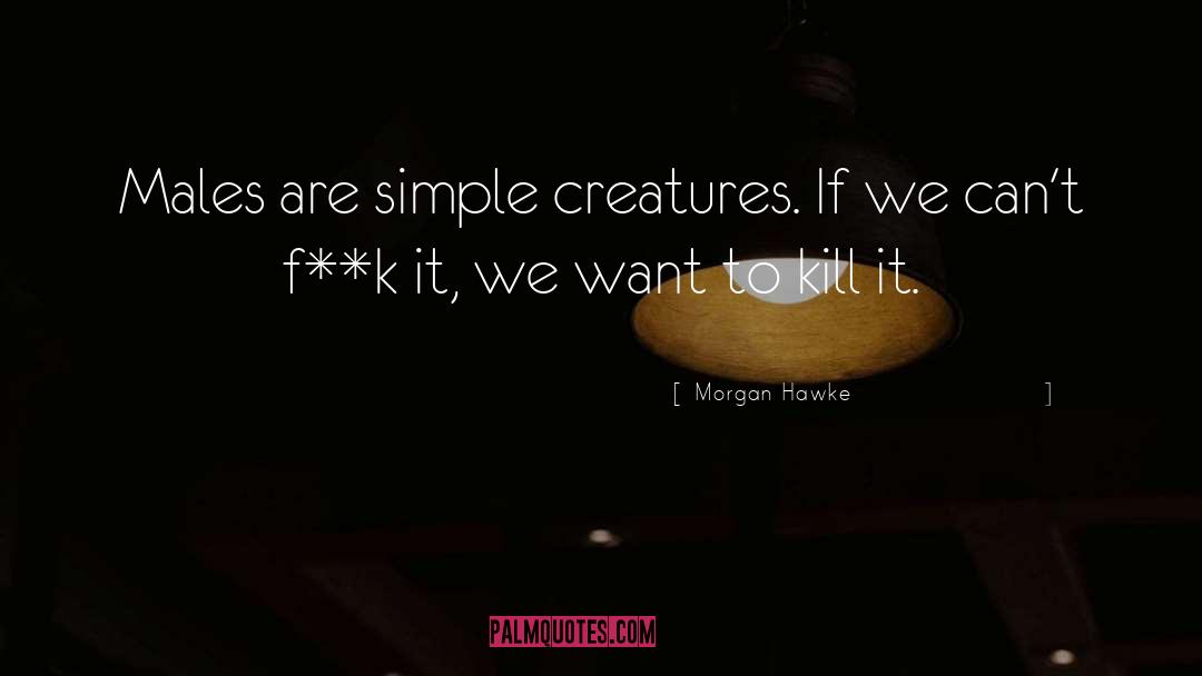 Creatures quotes by Morgan Hawke