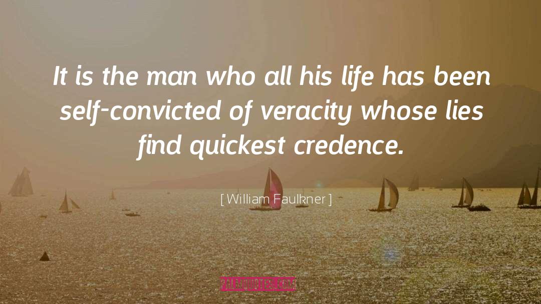Credence quotes by William Faulkner