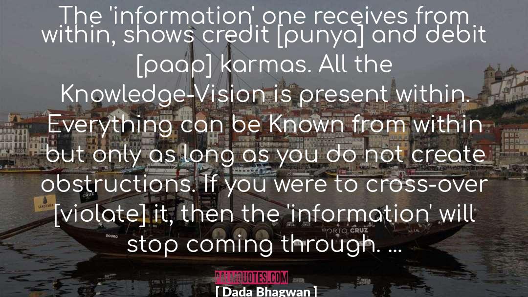 Credit Bureau quotes by Dada Bhagwan