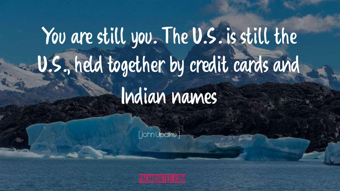 Credit Cards quotes by John Updike