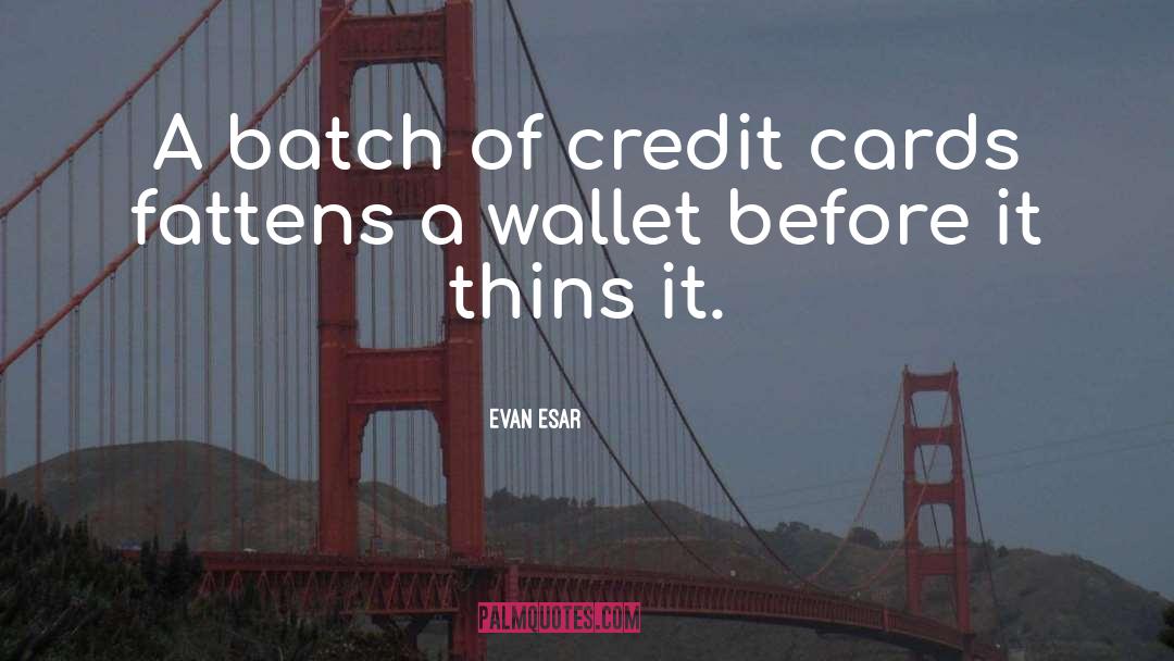 Credit Cards quotes by Evan Esar