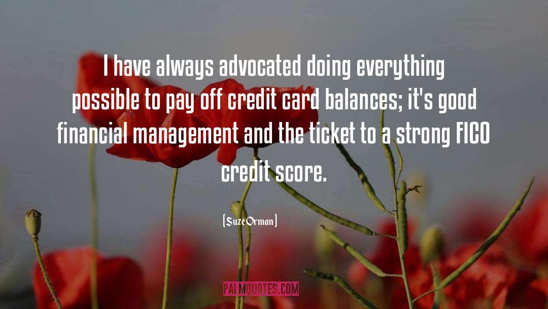 Credit Report quotes by Suze Orman