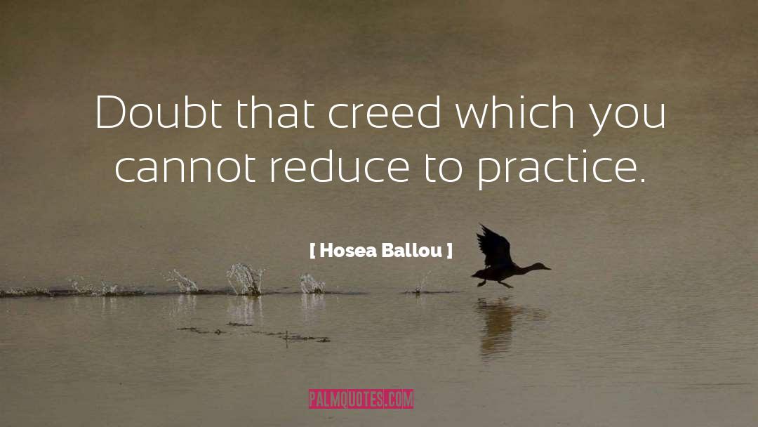 Creed quotes by Hosea Ballou