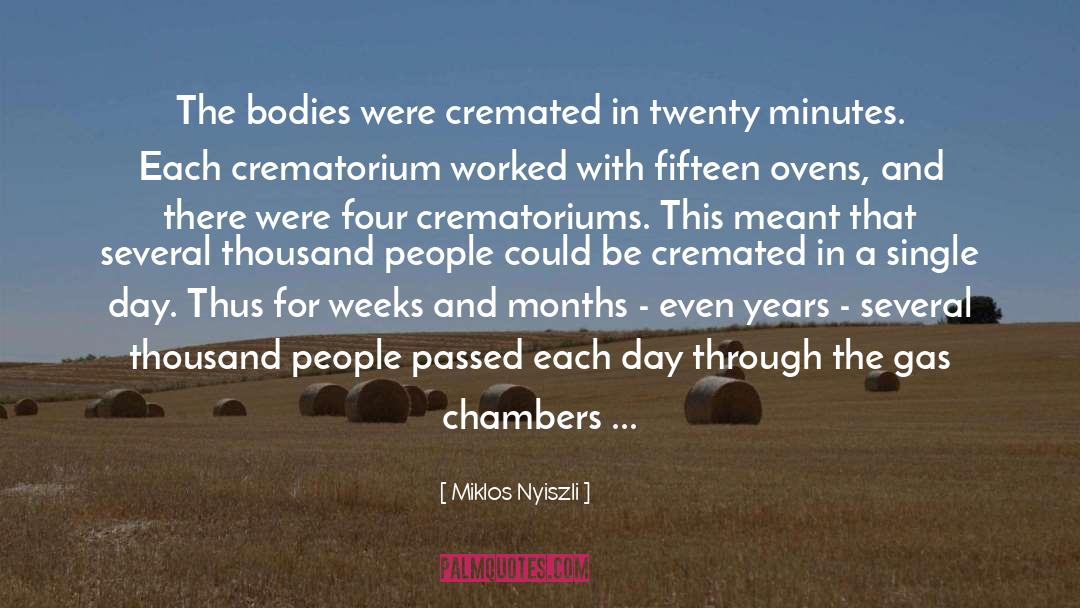 Crematorium quotes by Miklos Nyiszli