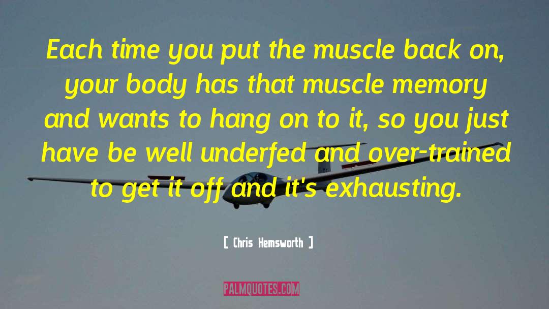 Cricopharyngeal Muscle Dysfunction quotes by Chris Hemsworth