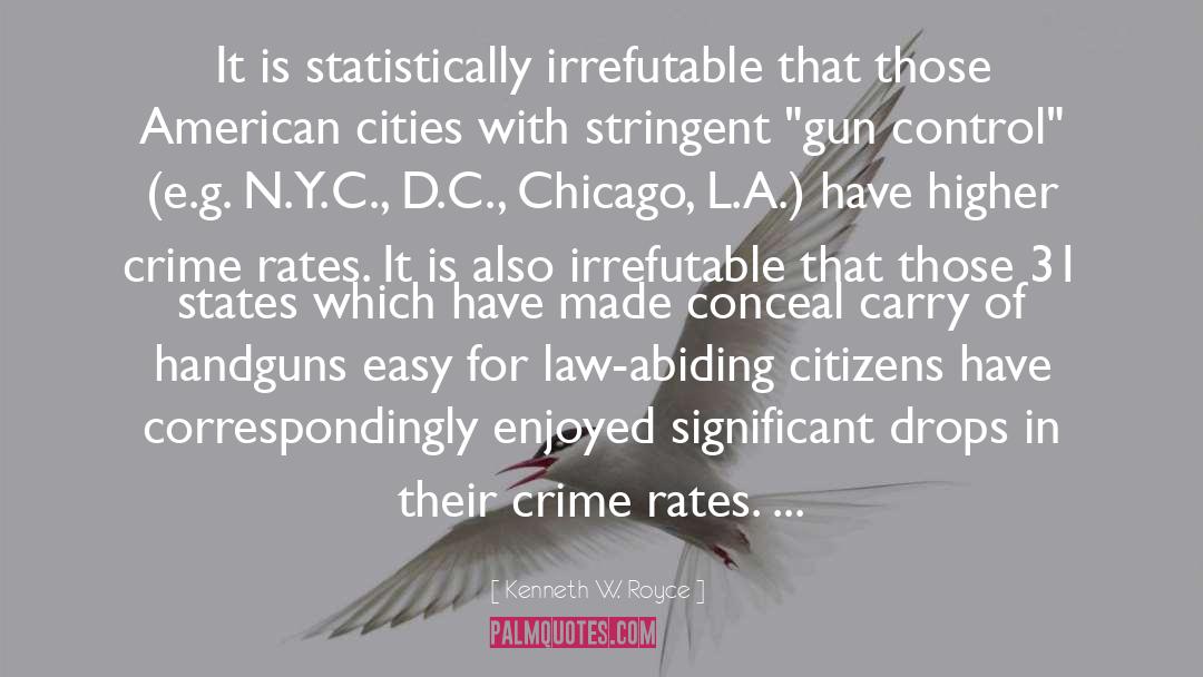 Crime Rates quotes by Kenneth W. Royce