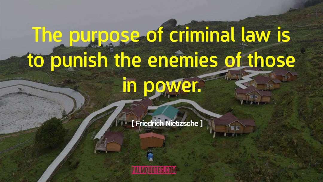 Criminal Law quotes by Friedrich Nietzsche