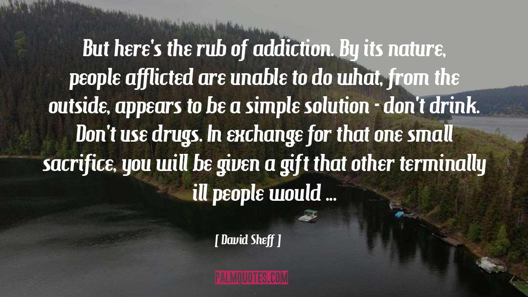 Crises Solution quotes by David Sheff