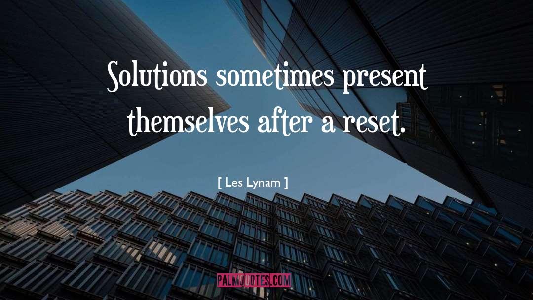 Crises Solutions quotes by Les Lynam