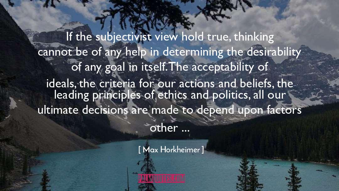 Criteria quotes by Max Horkheimer