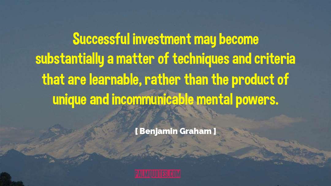 Criteria quotes by Benjamin Graham