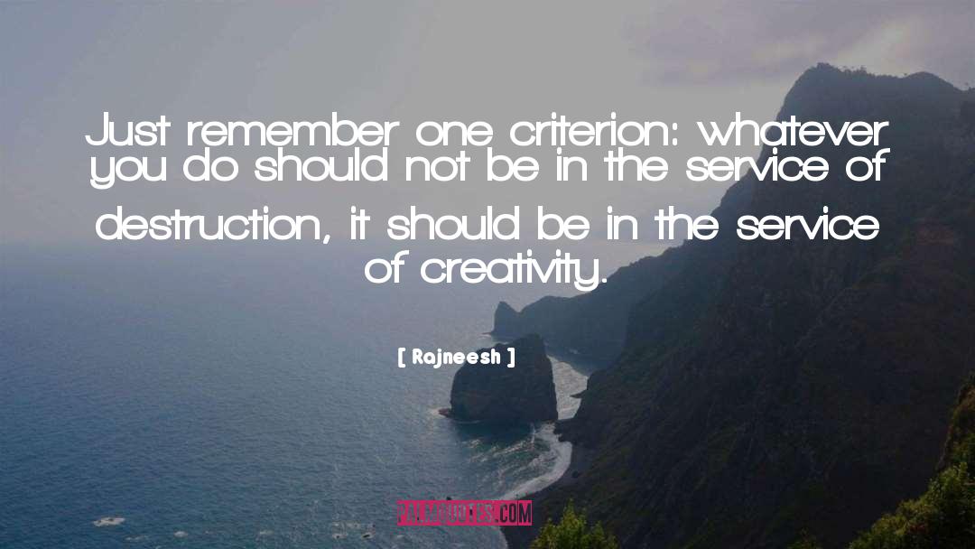 Criterion quotes by Rajneesh