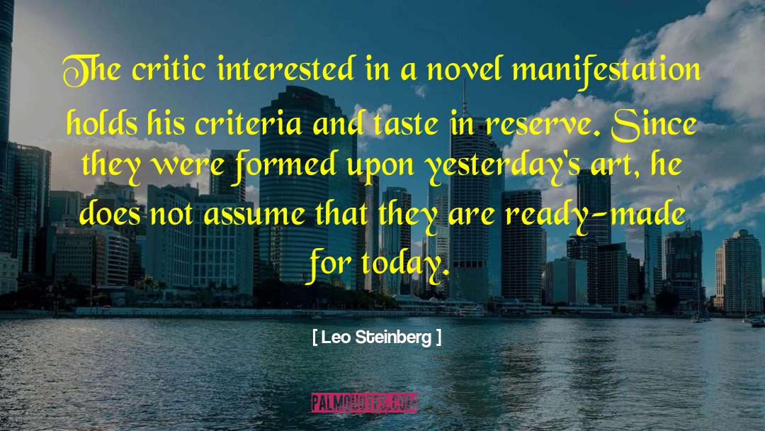 Critic quotes by Leo Steinberg