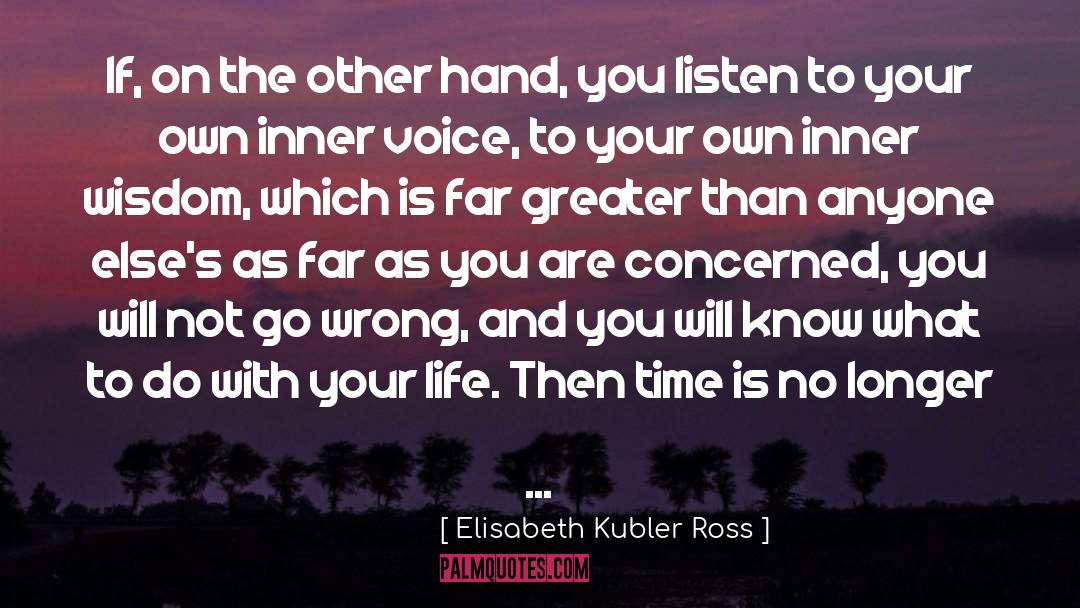 Critical Inner Voice quotes by Elisabeth Kubler Ross