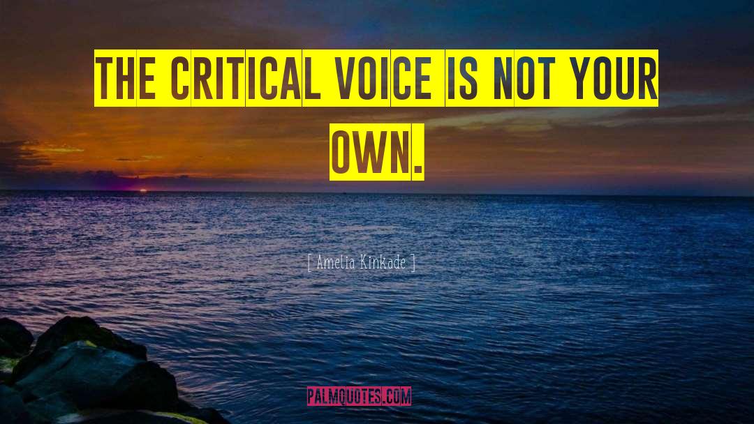 Critical Voice quotes by Amelia Kinkade