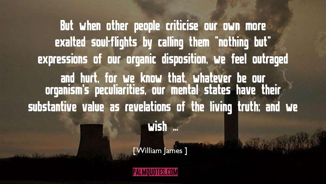 Criticise quotes by William James