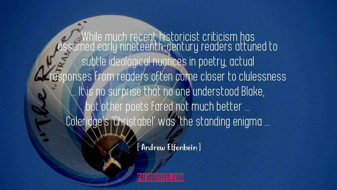 Criticism Of Substance quotes by Andrew Elfenbein