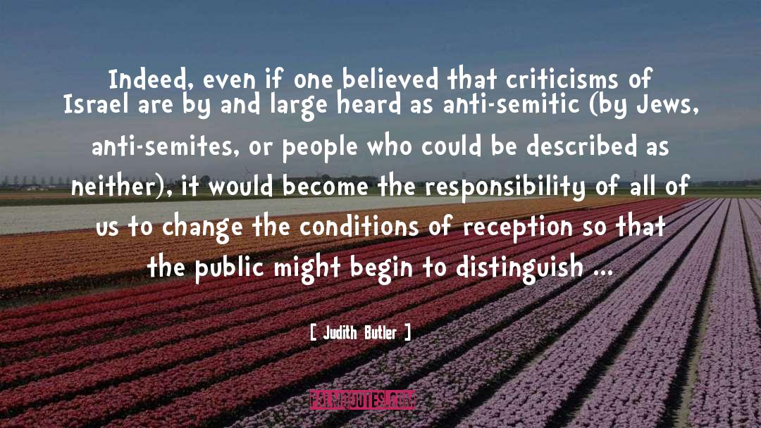 Criticisms quotes by Judith Butler