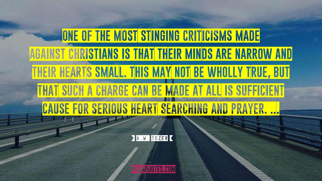 Criticisms quotes by A.W. Tozer