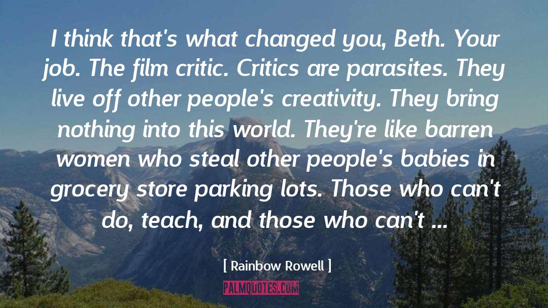 Criticize quotes by Rainbow Rowell