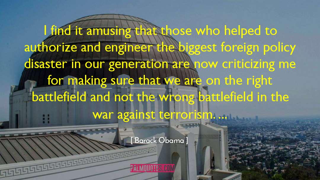 Criticizing quotes by Barack Obama