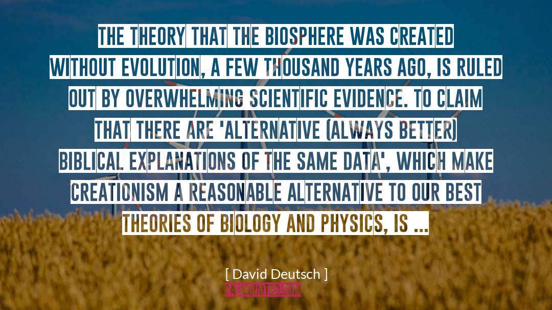 Critique Of Creationism quotes by David Deutsch