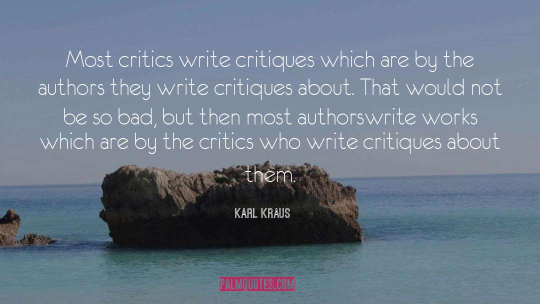 Critiques quotes by Karl Kraus