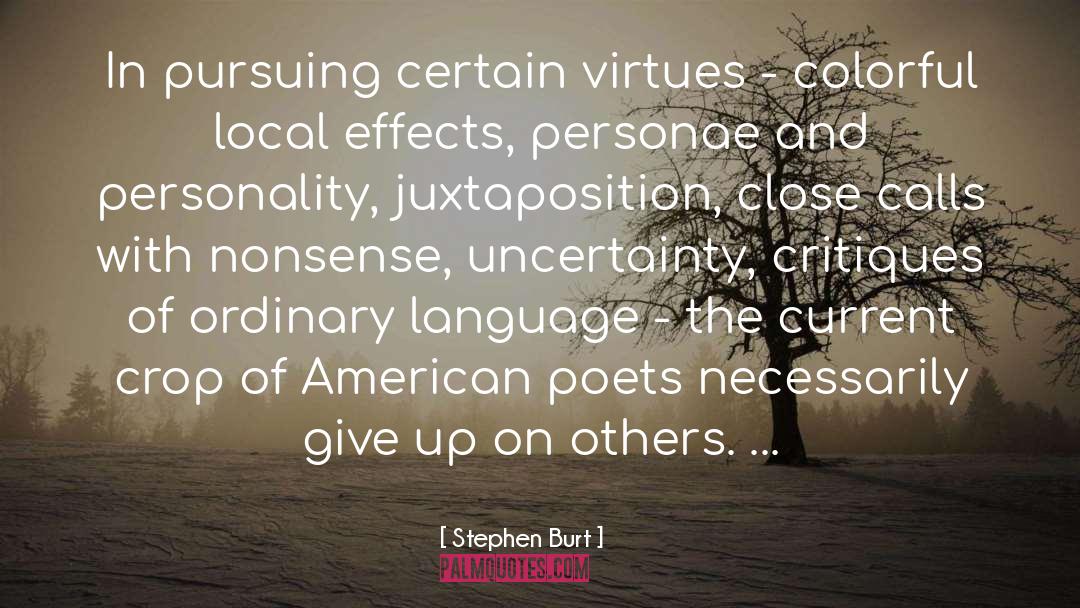 Critiques quotes by Stephen Burt
