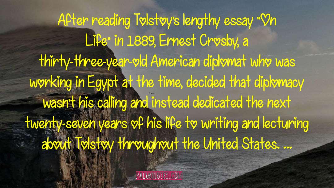 Crosby quotes by Leo Tolstoy