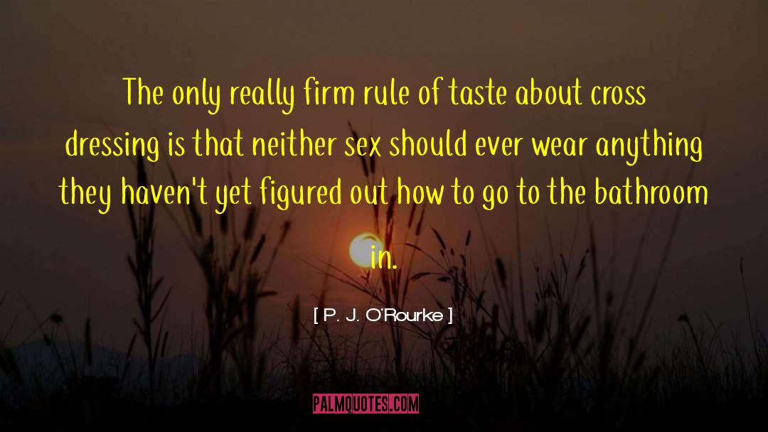 Cross Dressing quotes by P. J. O'Rourke