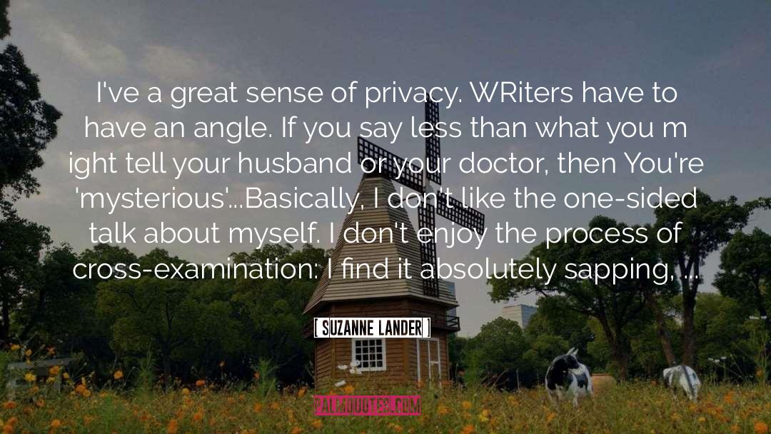 Cross Examination quotes by Suzanne Lander