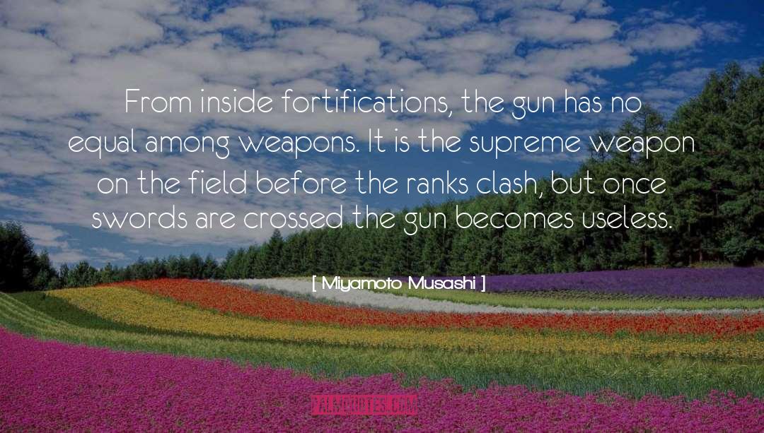 Crossed quotes by Miyamoto Musashi