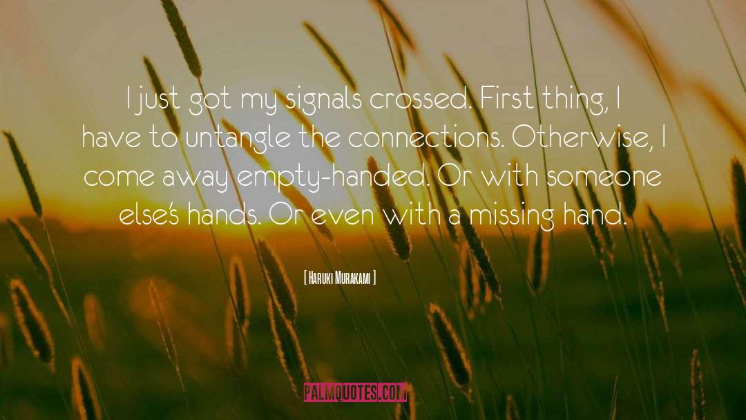 Crossed quotes by Haruki Murakami