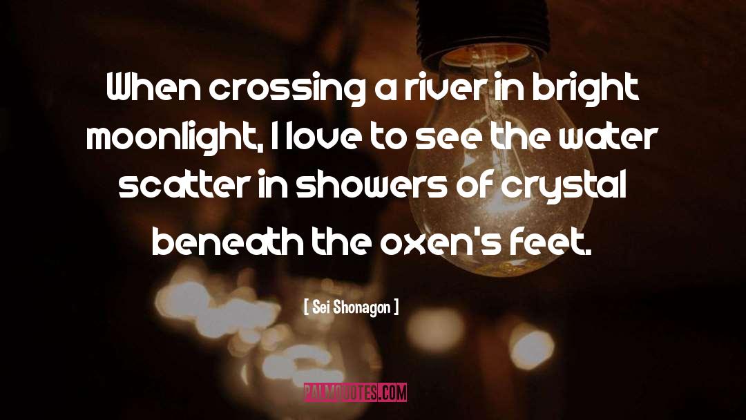 Crossing quotes by Sei Shonagon