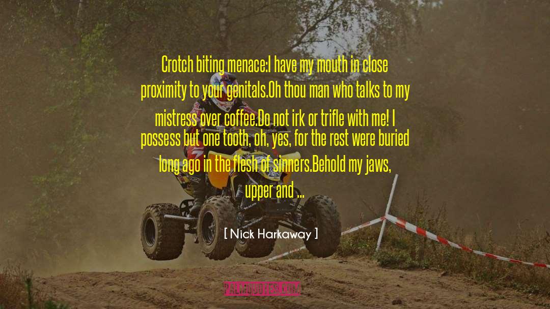 Crotch quotes by Nick Harkaway