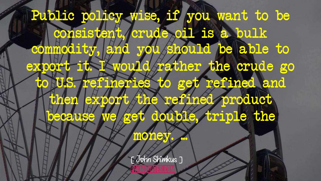 Crude Oil quotes by John Shimkus