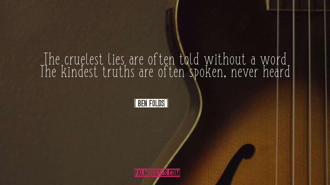 Cruelest quotes by Ben Folds