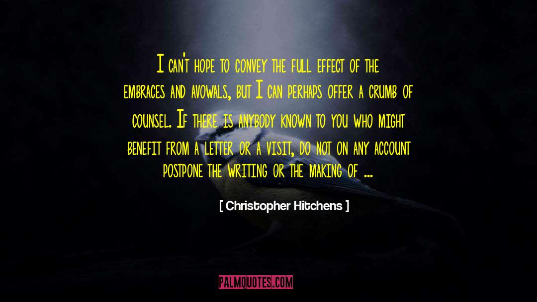 Crumbs quotes by Christopher Hitchens