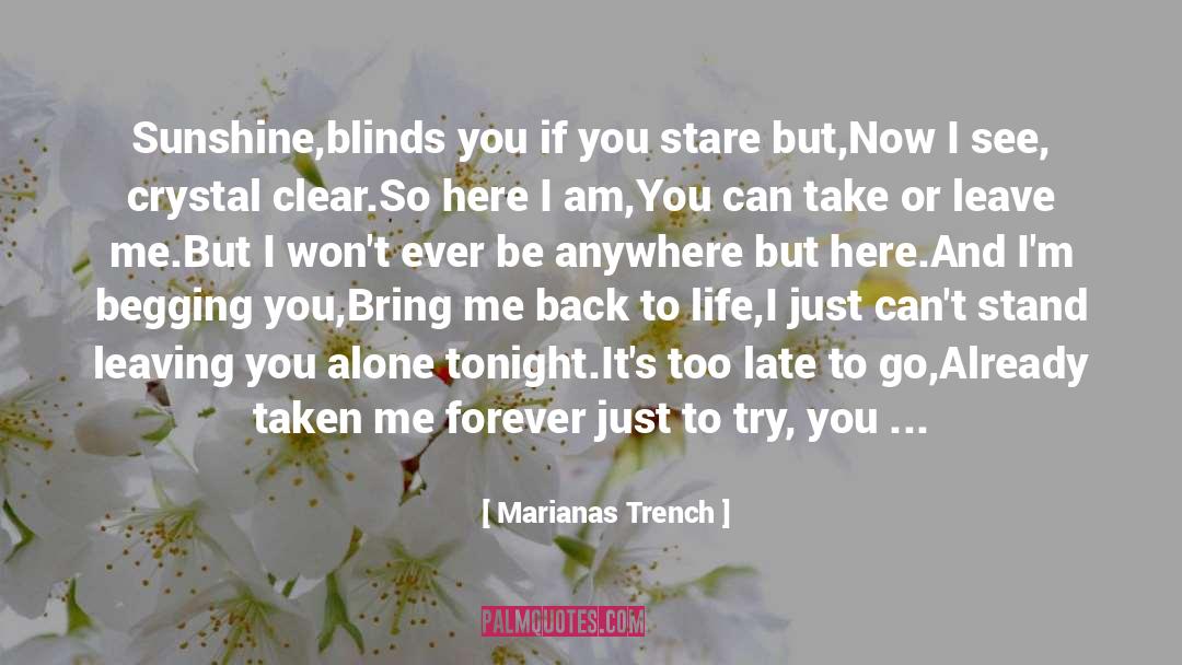 Crumlin Blinds quotes by Marianas Trench