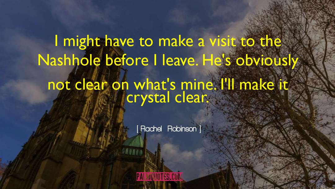 Crystal Clear Vision quotes by Rachel  Robinson