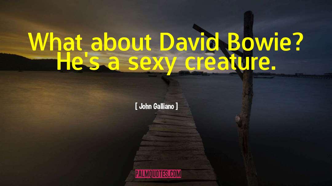 Cuchillos Bowie quotes by John Galliano