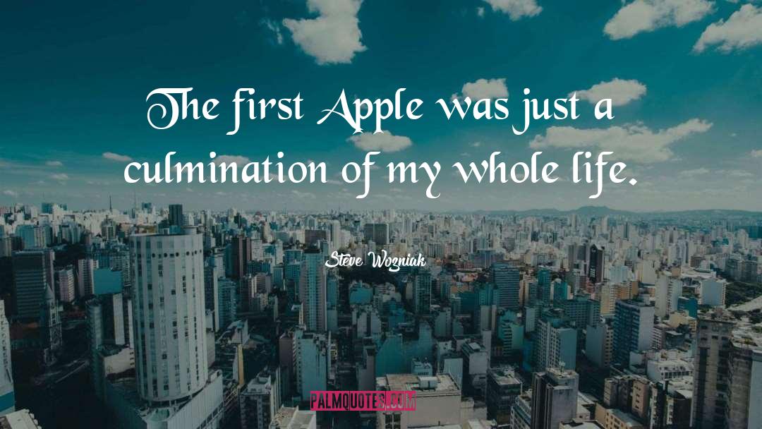 Culmination quotes by Steve Wozniak